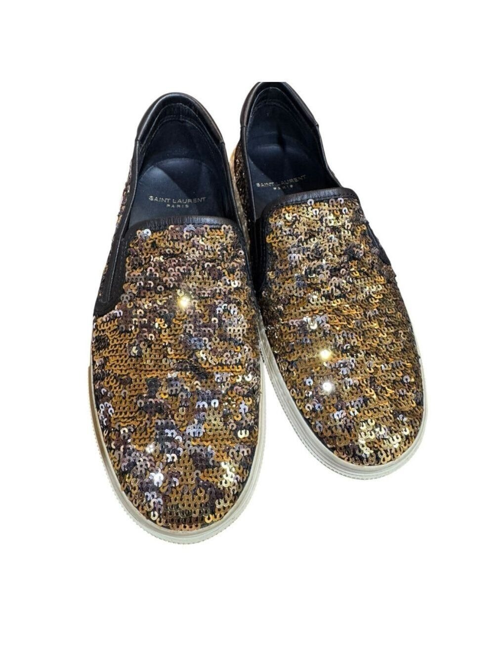 Saint Laurent Sequin Skate Sneakers in Box with COA